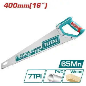 Ножовка по дереву TOTAL THT55400 7 зубьев на дюйм, длина 400 мм. UA