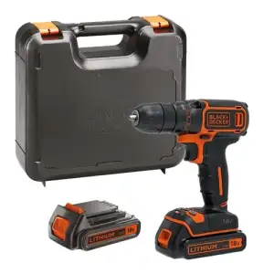 Шуруповерт BLACK&DECKER BDCDC18KB, 18V, 30Нм, Li-Ion, 2ак. UA