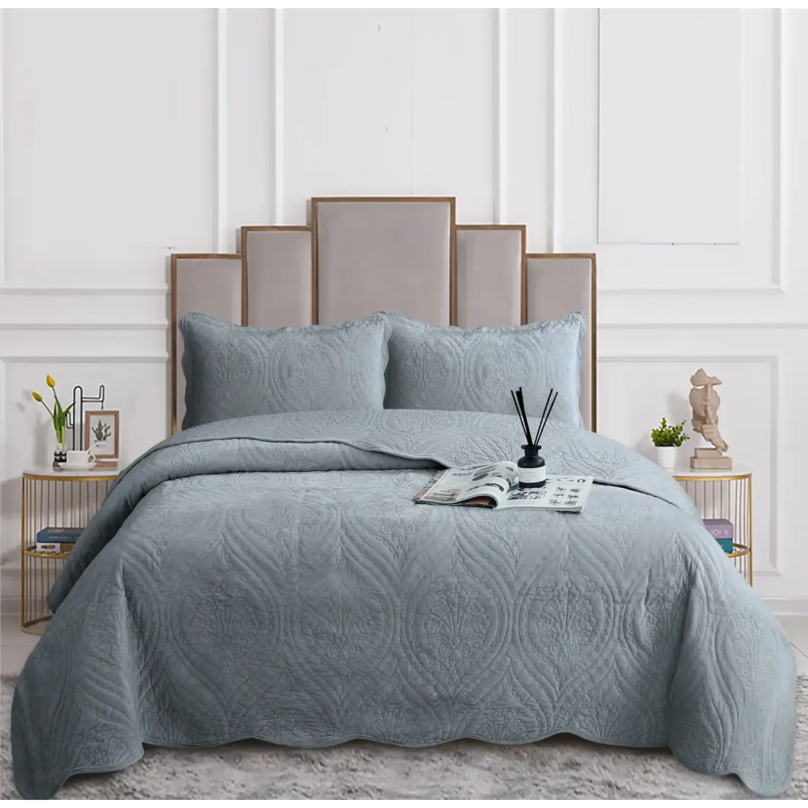 Покривало Soho 220x240 см VELVET Vip Venzel Gray UA