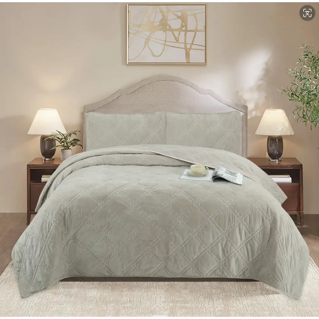 Покривало Soho 220x240 см VELVET Vip Romb Ivory UA