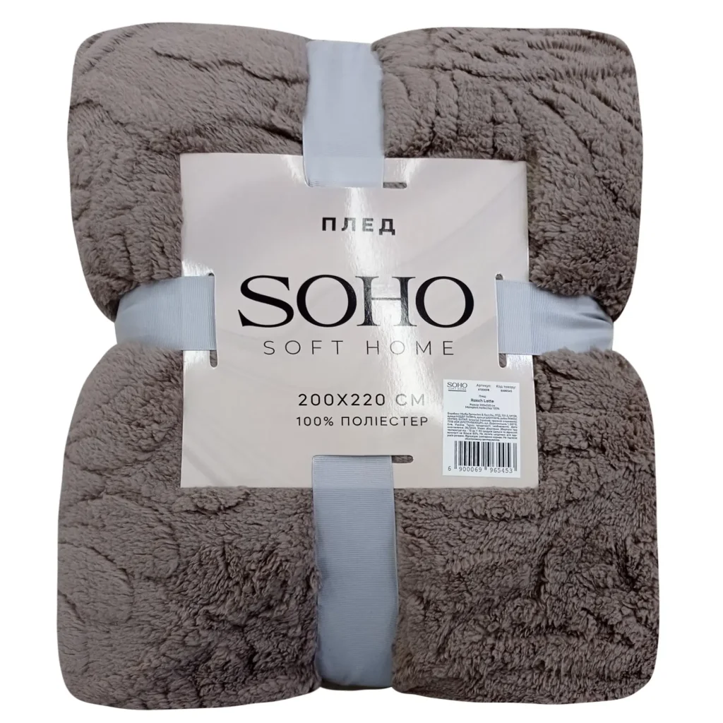 Плед Soho 200х220 см Rasch Latte UA