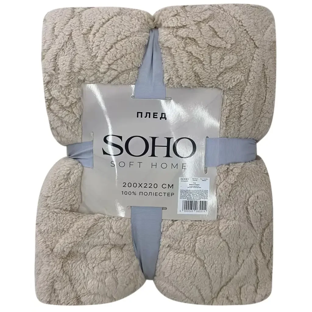 Плед Soho 200х220 см Rasch Cream UA
