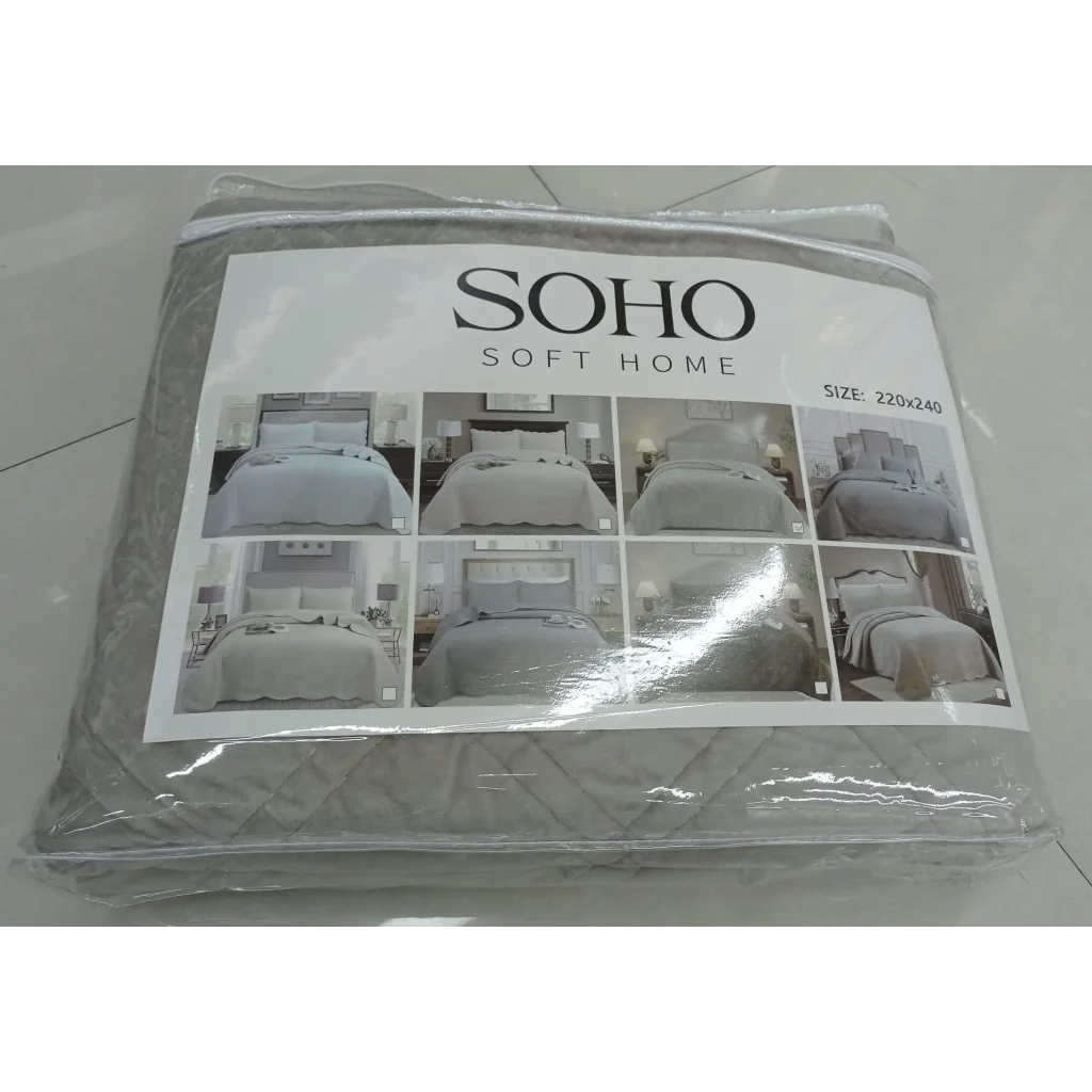 Покривало Soho 220x240 см VELVET Vip Romb Ivory UA