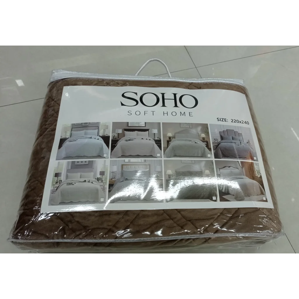 Покривало Soho 220x240 см VELVET Vip Romb Latte UA