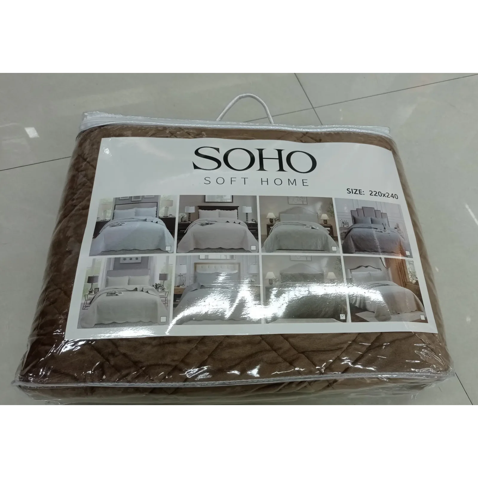 Покривало Soho 220x240 см VELVET Vip Romb Latte UA