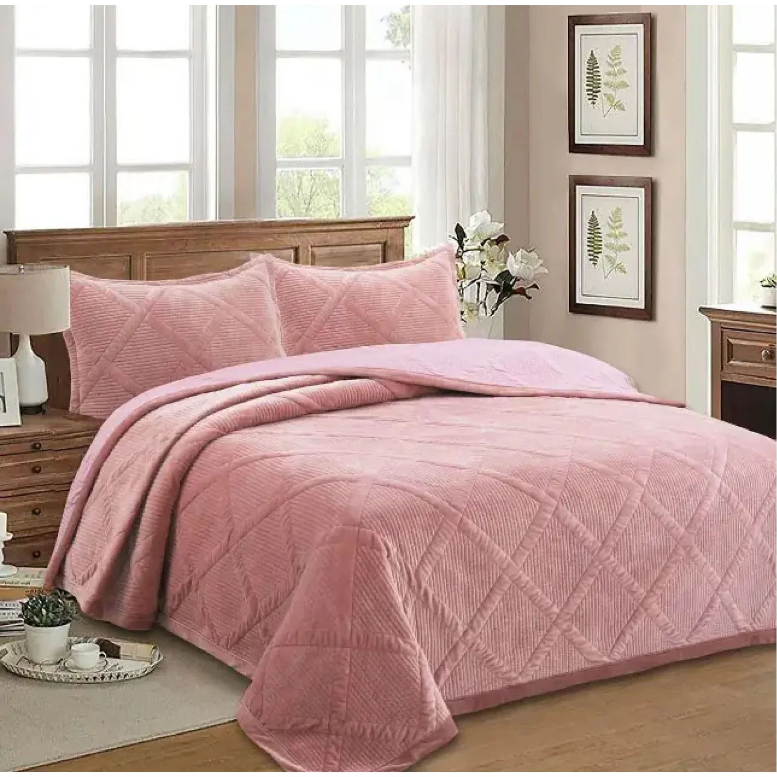 Покривало Soho 200х230 см Velur Pink UA