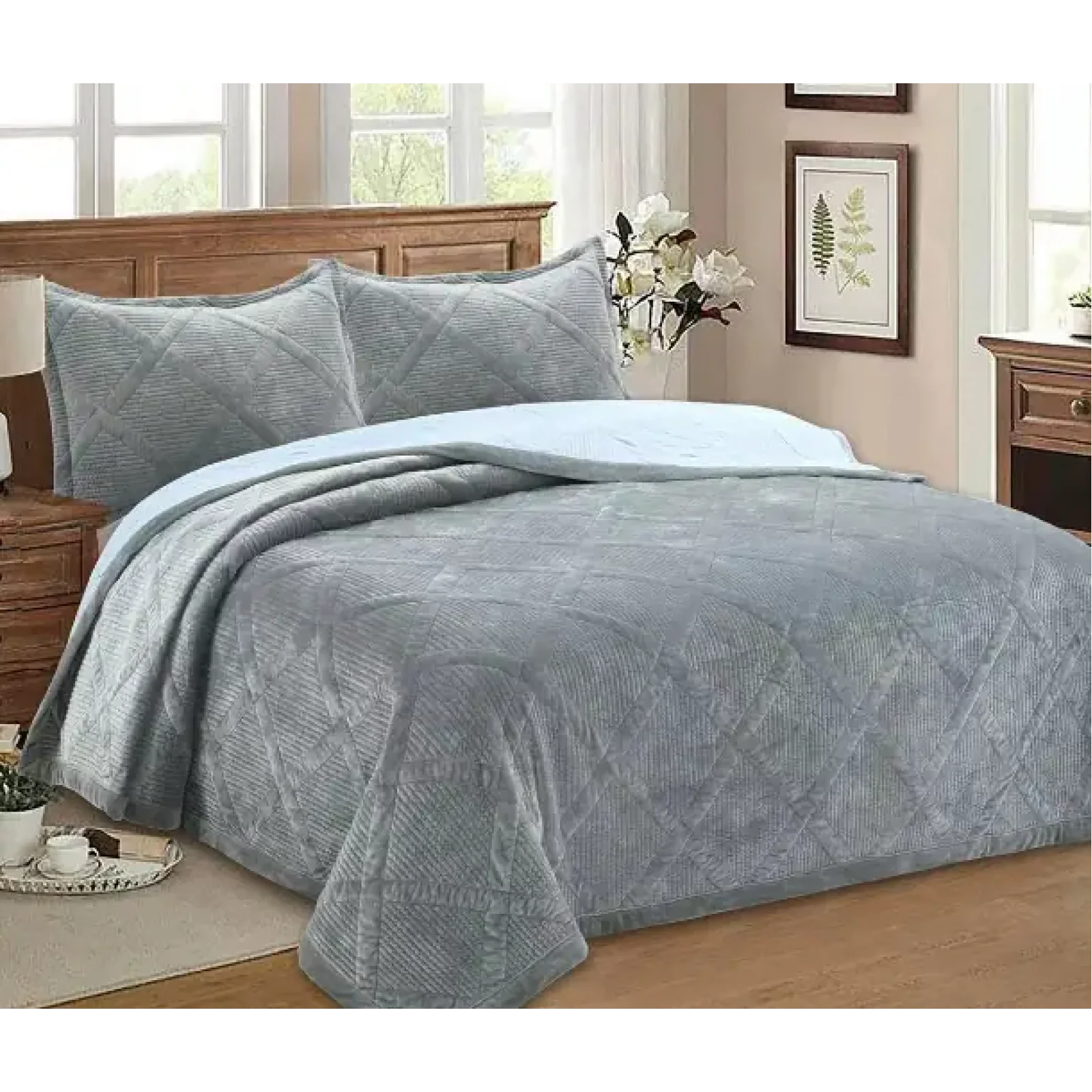 Покривало Soho 200х230 см Velur Gray UA