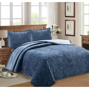Покрывало Soho 200х230 см Velur Deep Blue UA