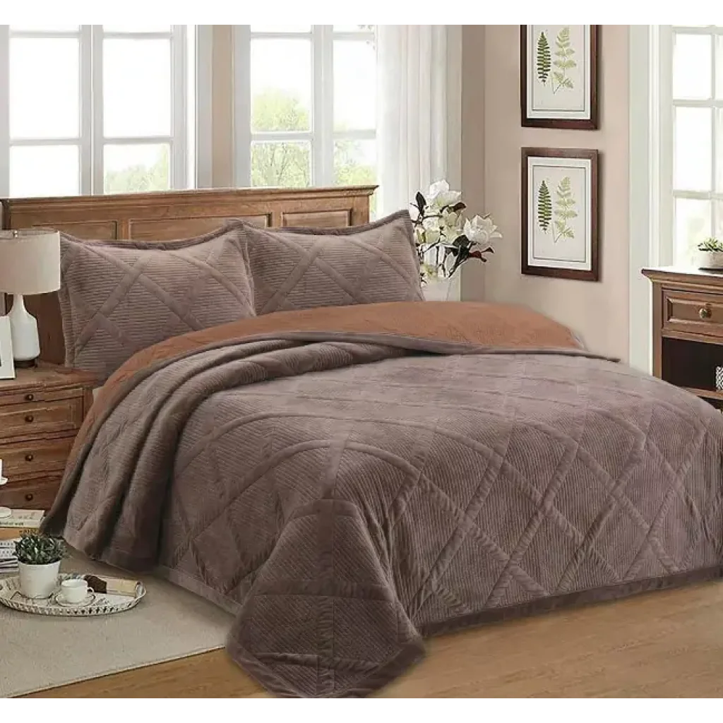 Покривало Soho 200х230 см Velur Cinnamon UA