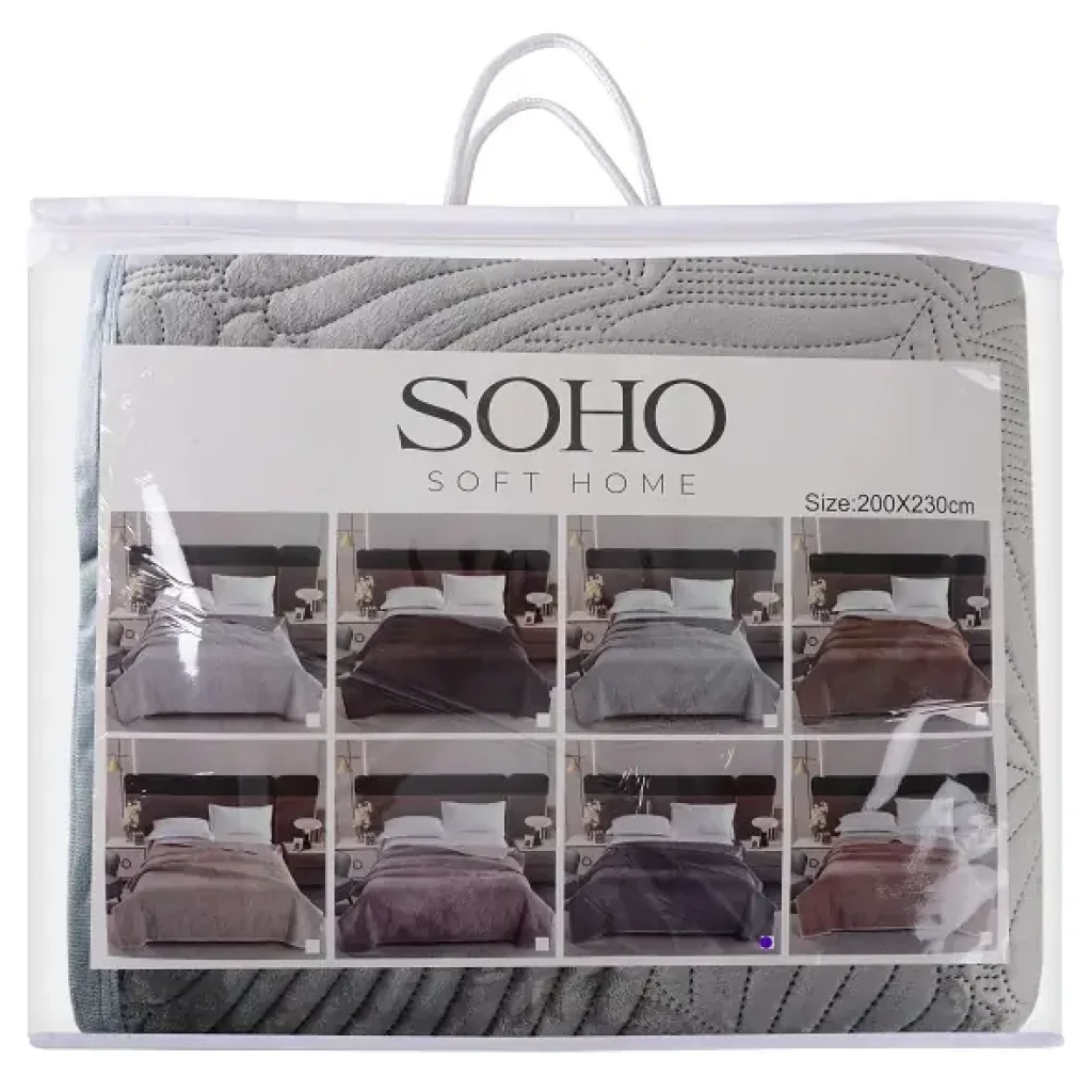 Покривало Soho 200х220 см Velvet Graphite UA