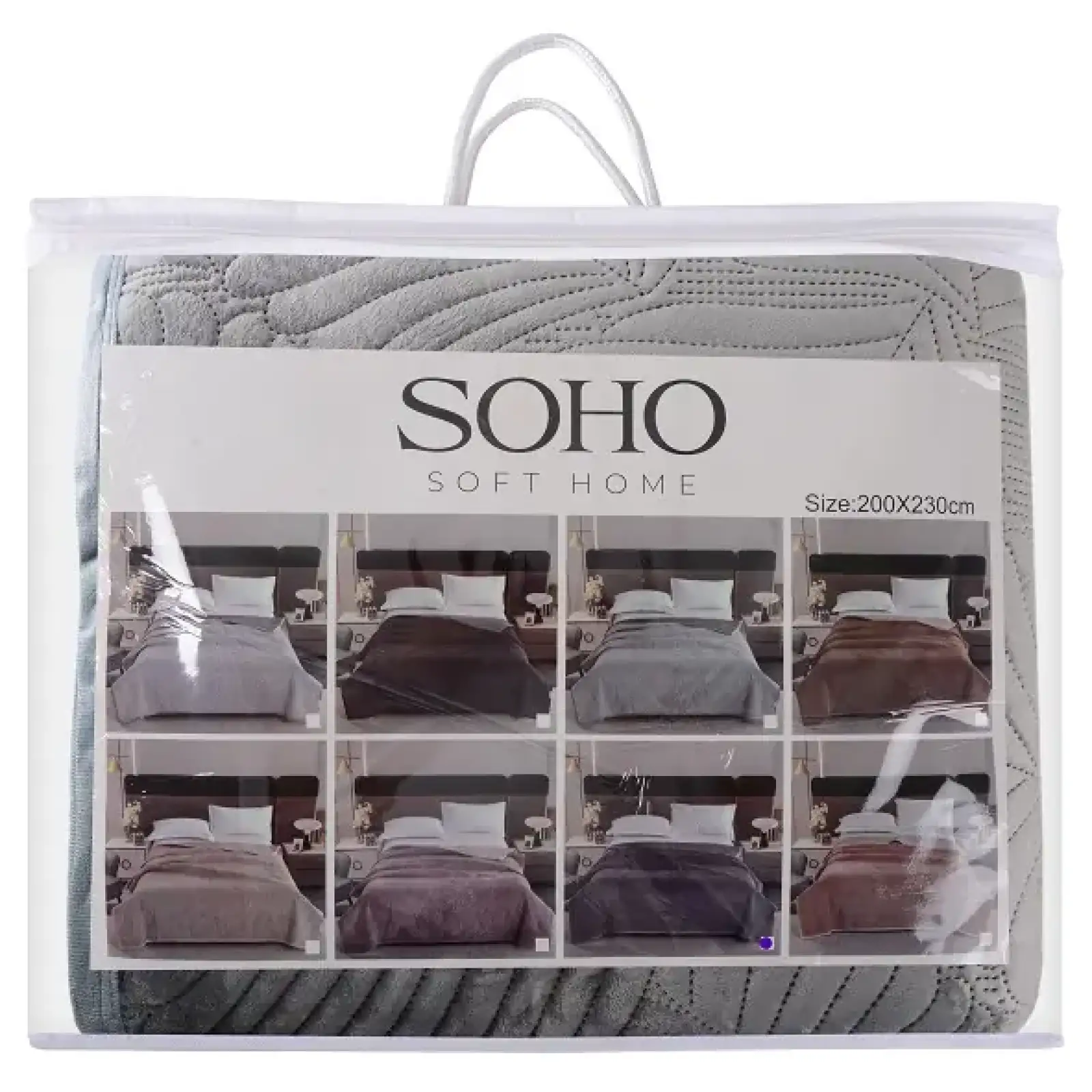 Покривало Soho 200х220 см Velvet Graphite UA