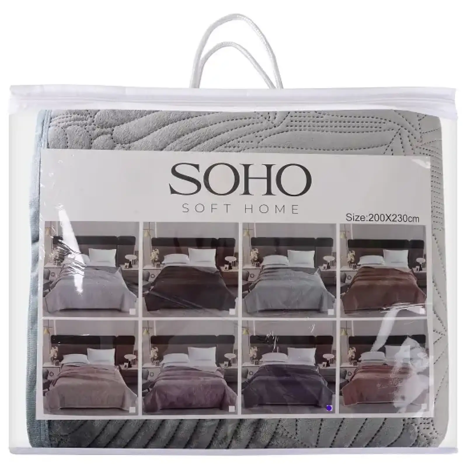 Покрывало Soho 200х220 см Velvet Silver UA