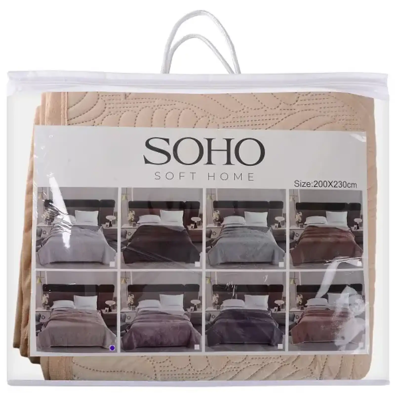 Покрывало Soho 200х220 см Velvet Light Brown UA