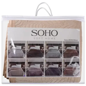 Покривало Soho 200х220 см Velvet Light Brown UA