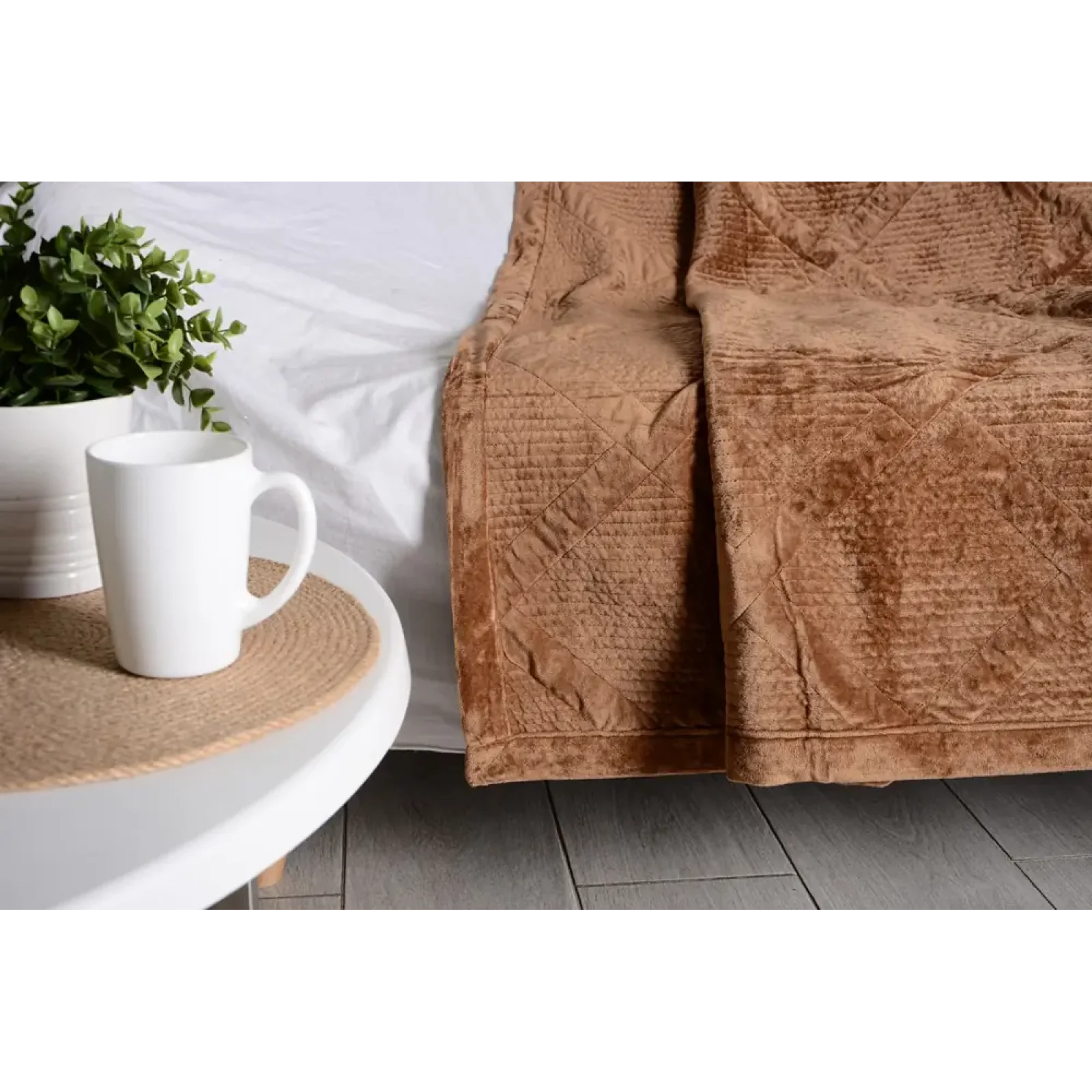 Покривало Soho 200х230 см Velur Brown UA