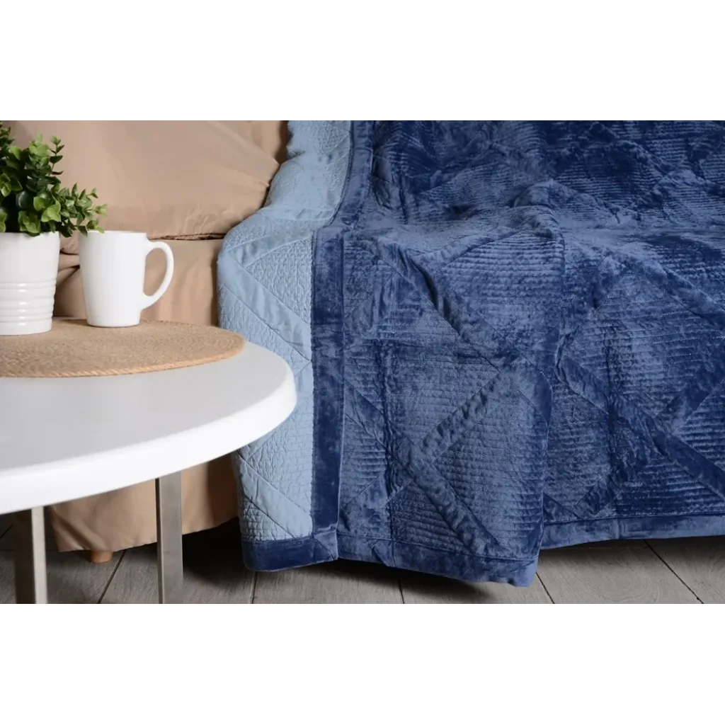 Покрывало Soho 200х230 см Velur Deep Blue UA