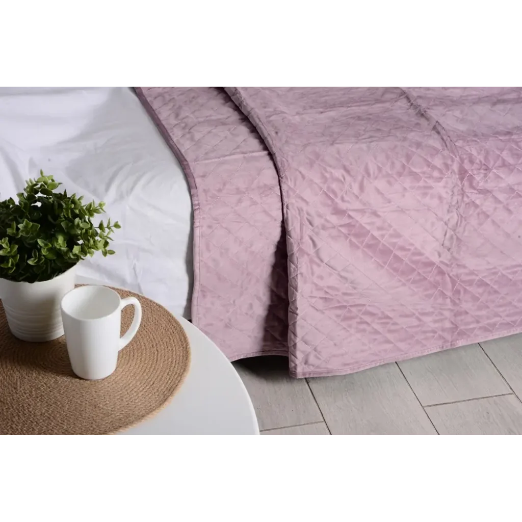 Покривало Soho 200х220 см Velvet Dutch Romb Lavander UA