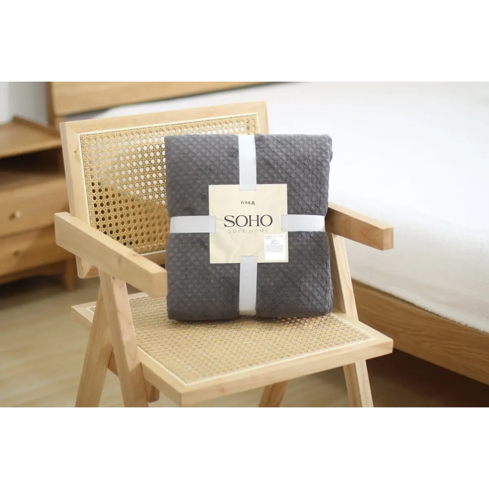 Плед Soho 200х220 см Tracery Gray UA