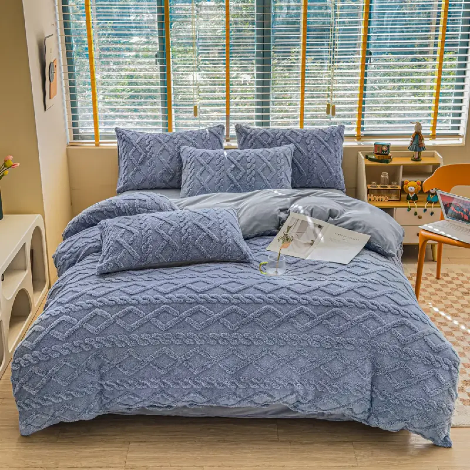 Набір текстилю Soho Ковдра 200х220 см + 2 наволочки 50х70 см Romance Blue UA