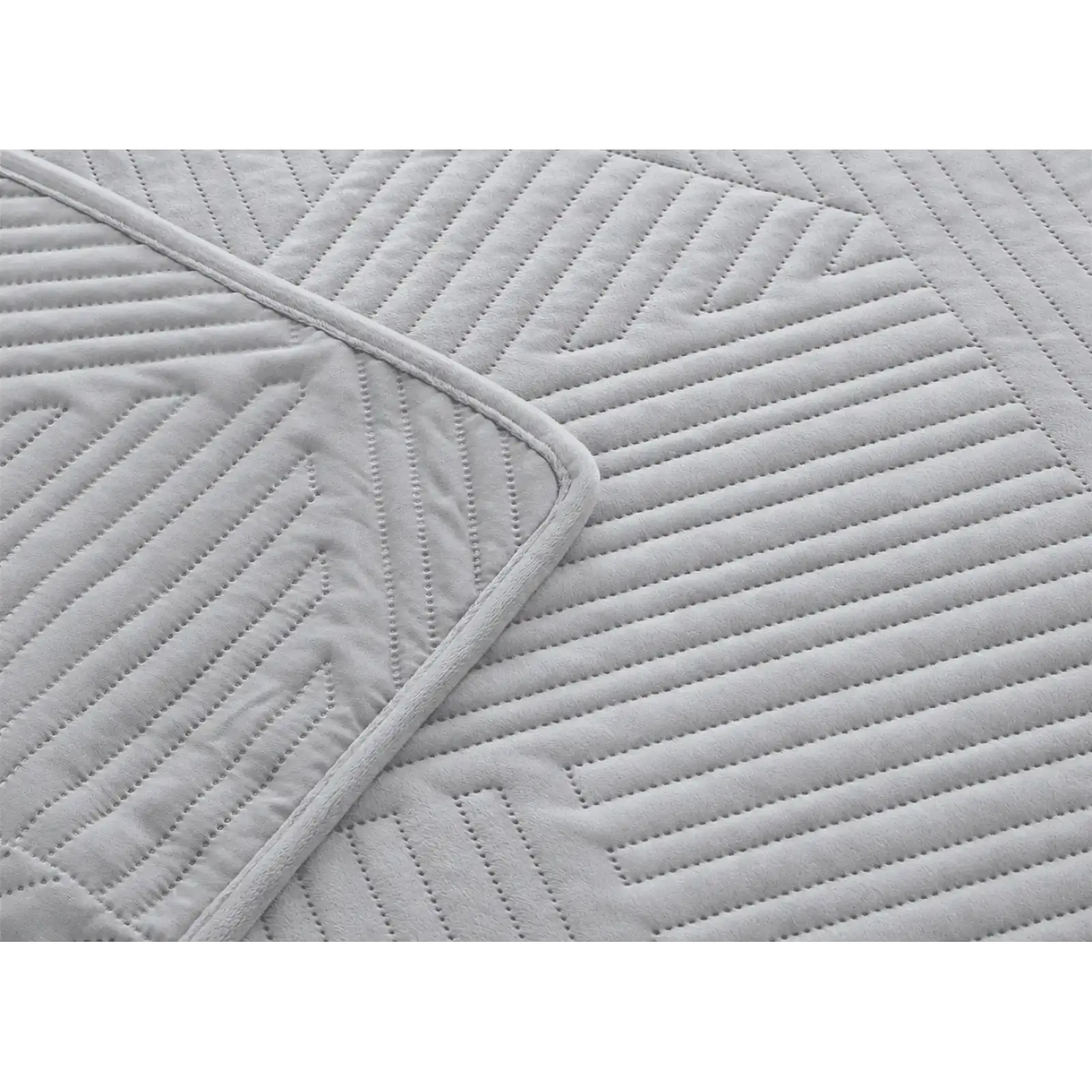 Покрывало Soho 220х240 см Velur Geometric Light Gray UA