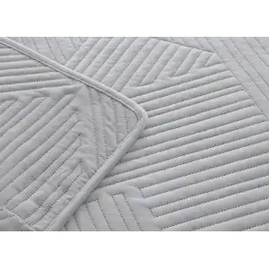 Покрывало Soho 220х240 см Velur Geometric Light Gray UA