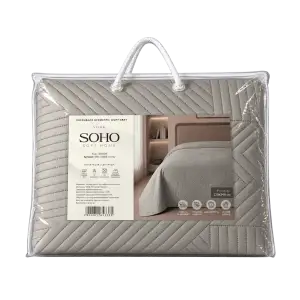 Покрывало Soho 220х240 см Velur Geometric Light Gray UA