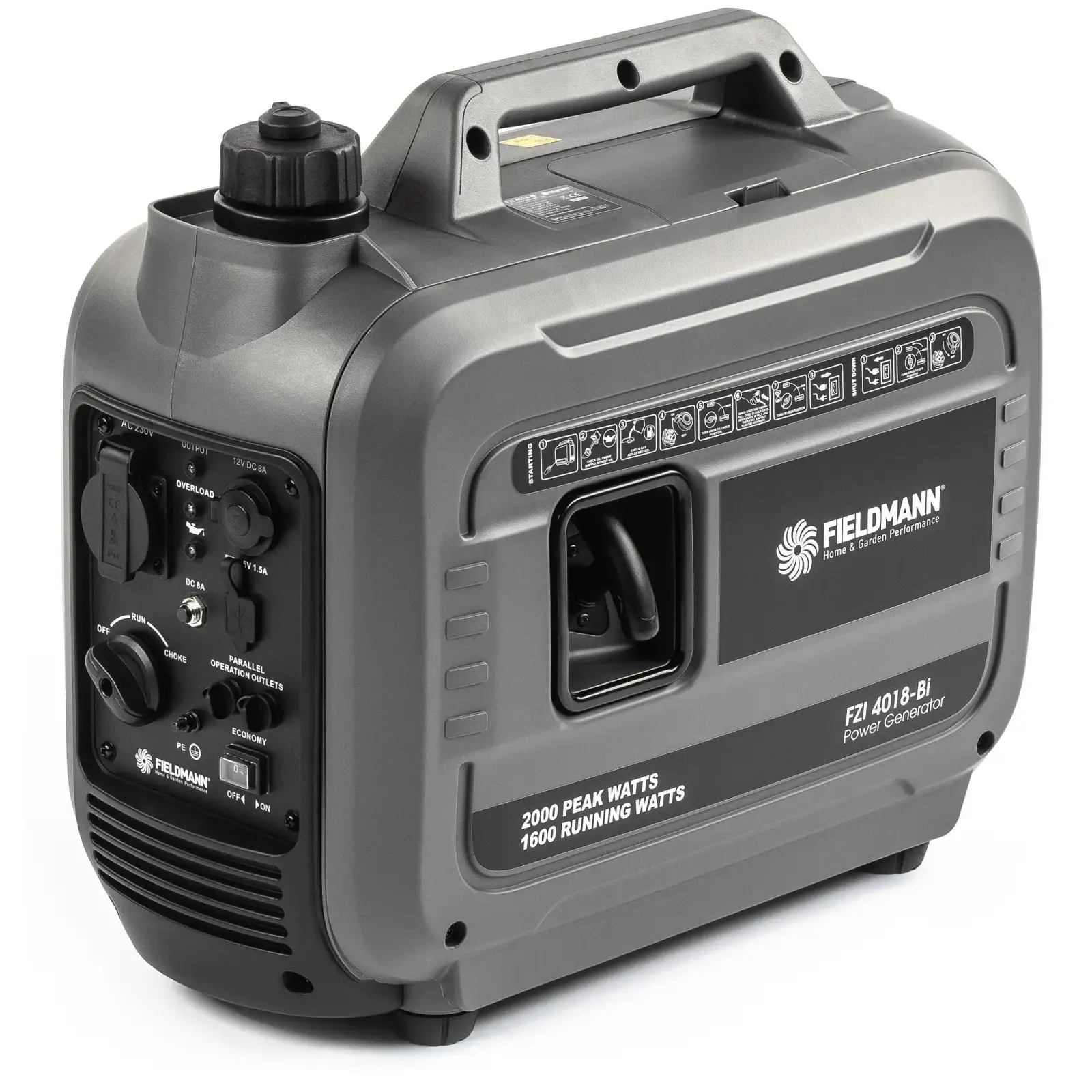 Инверторный бензиновый генератор Fieldmann FZI 4018-Bi 1.6/2.0 кВт UA