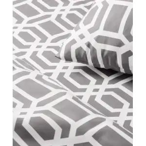 Комплект постельного белья Soho Полуторный 150х200 см Geometria Grey UA