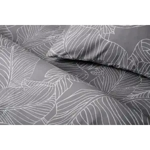 Комплект постельного белья Soho Семейный 150х200 см Leaves Grey UA