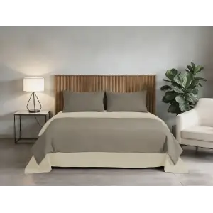 Комплект постільної білизни Soho Євро 200х220 см Coffe/Beige UA