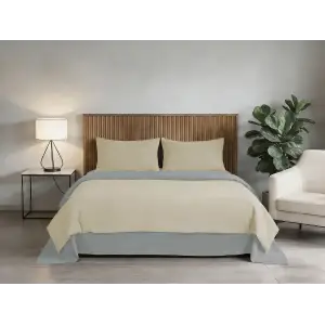 Комплект постільної білизни Soho Євро 200х220 см Beige/Light gray UA