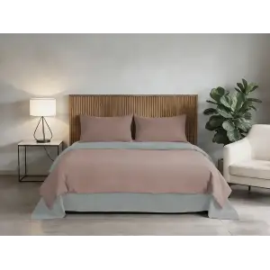 Комплект постільної білизни Soho Полуторний 150х200 см Rose/Light gray UA