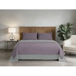 Комплект постільної білизни Soho Сімейний 150х200 см Puprle/Light gray UA