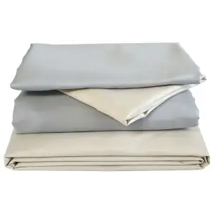 Комплект постельного белья Soho Семейный 150х200 см Beige/Light gray UA