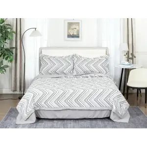 Комплект постільної білизни з легкою ковдрою Soho Євро 200х220 см Zigzag UA