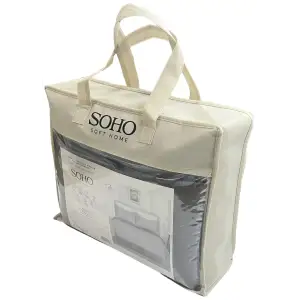 Комплект постельного белья с легким одеялом Soho Евро 200х220 см Light gray/Dark gray UA