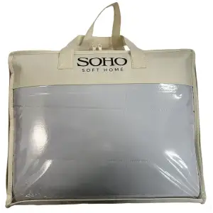 Комплект постельного белья с легким одеялом Soho Евро 200х220 см Light gray/Dark gray UA