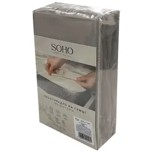Простыня на резинке Soho 180х200+25 см Coffee UA