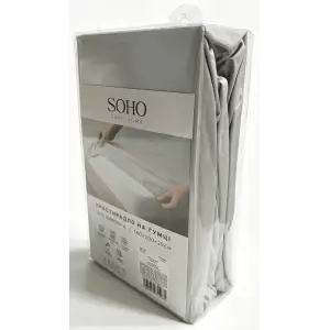 Простынь на резинке Soho 90х200+25 см Light Gray UA