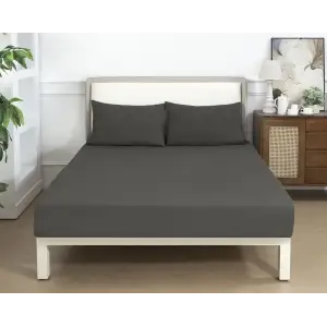 Простынь на резинке Soho 90х200+25 см Dark Gray UA