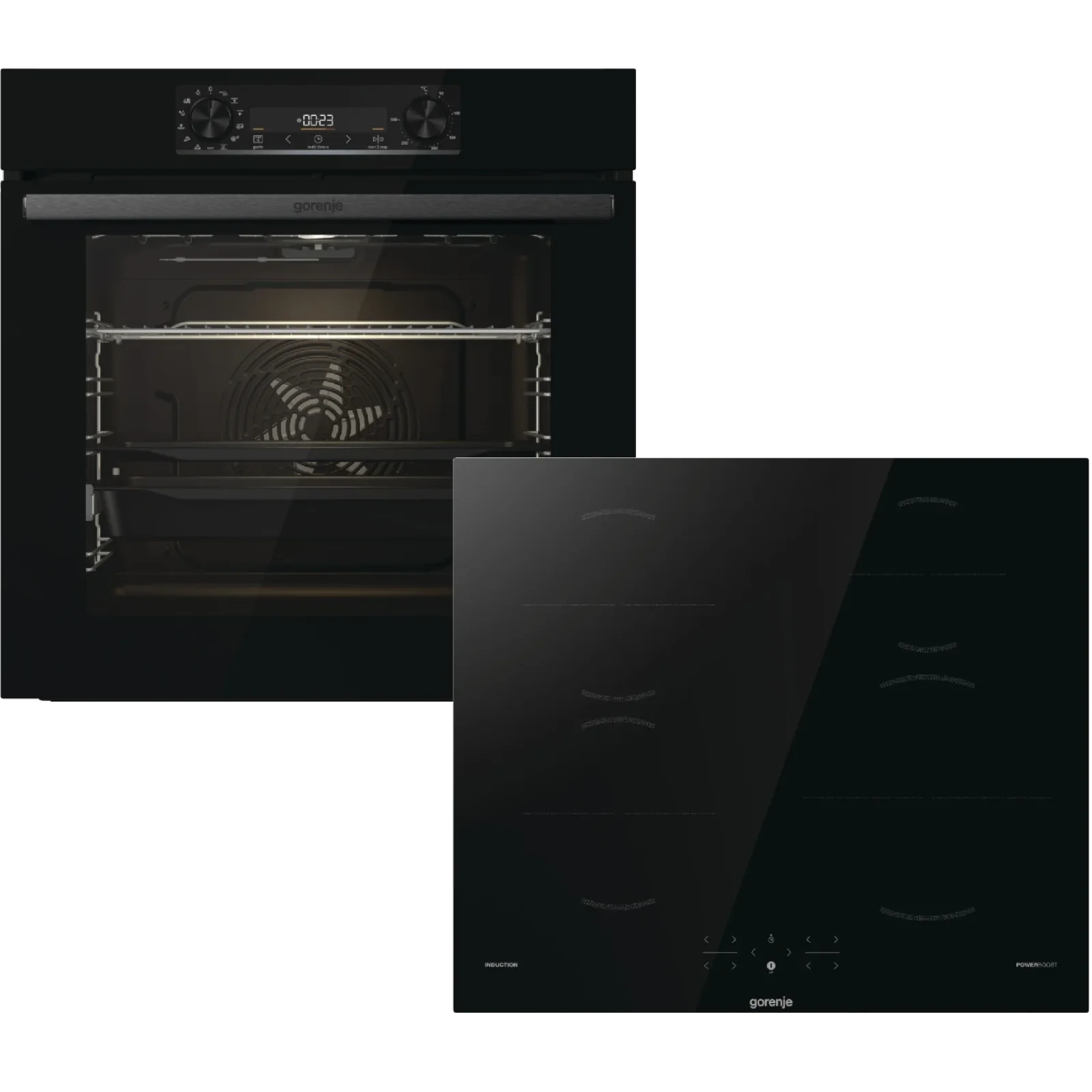Електрична духова шафа + варильна поверхня Gorenje Black Induction Set 2 BOS6737E06BG + GI6401BSC UA