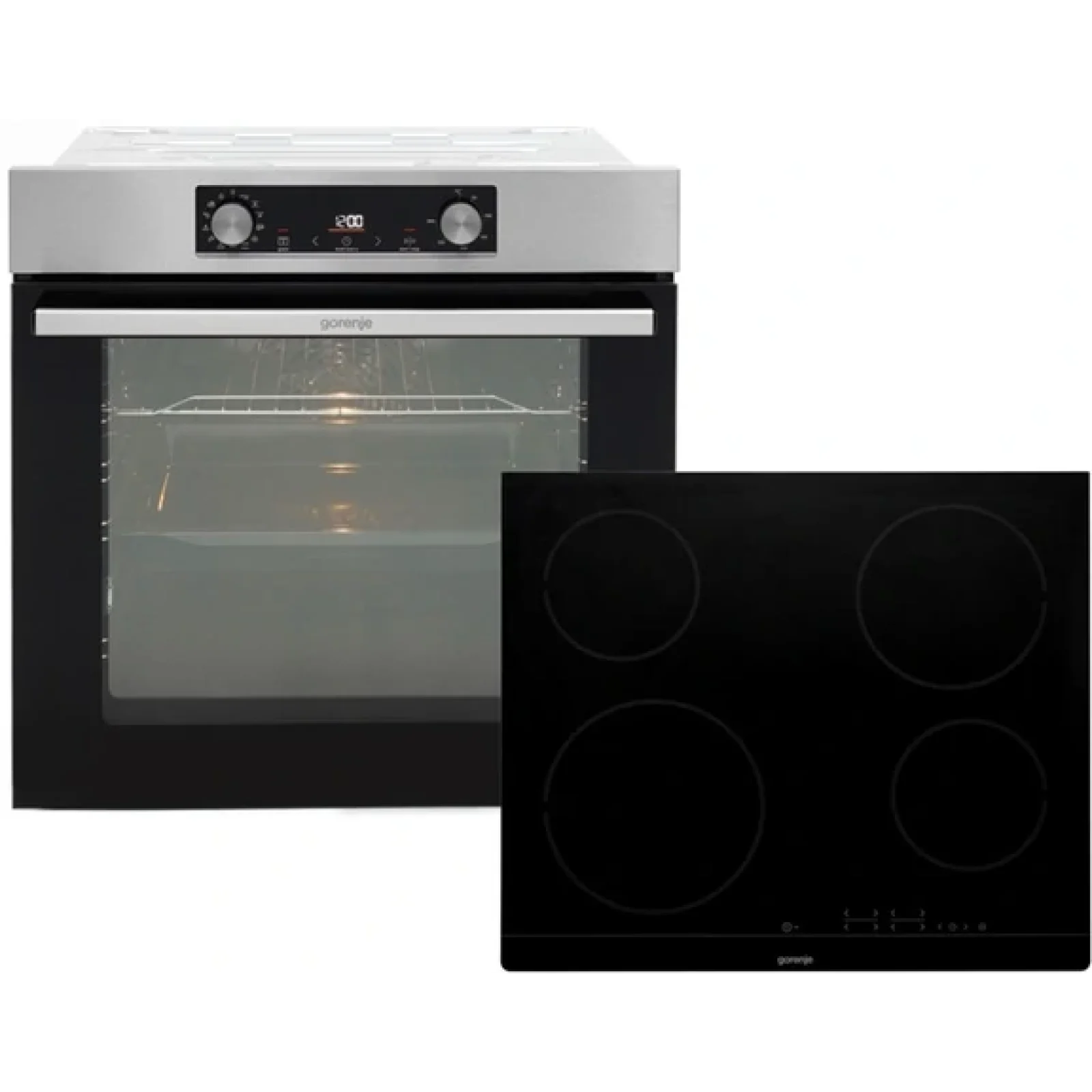 Электрический духовой шкаф Gorenje BO6737E02X + варочная поверхность ECT41SC UA