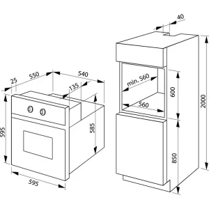Електрична духова шафа + варильна поверхня Hansa FCGW68329 UA