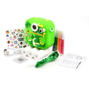 Дитяча камера-принтер DIY TOYS «Динозавр» зелений UA