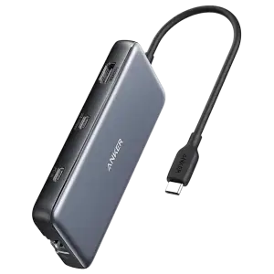 Перехідник Anker PowerExpand 8-in-1 - PD in 100W/HDMI/2xUSB-A/USB-C 10Gbps/LAN/SD Black UA