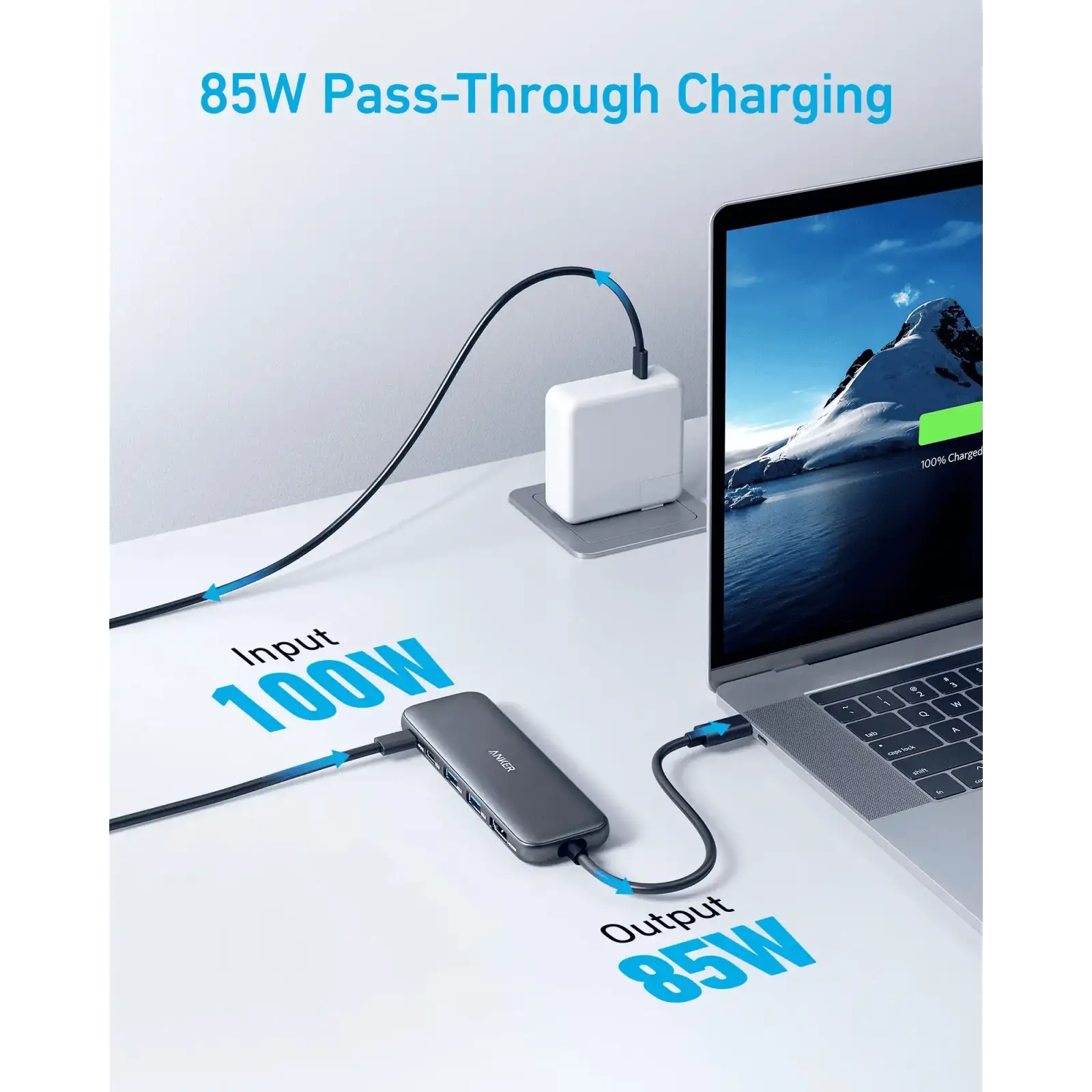 Перехідник Anker USB-C Hub 332 5-in-1 Black UA