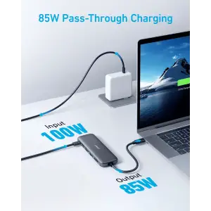 Перехідник Anker USB-C Hub 332 5-in-1 Black UA