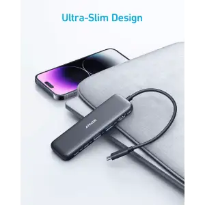 Перехідник Anker USB-C Hub 332 5-in-1 Black UA