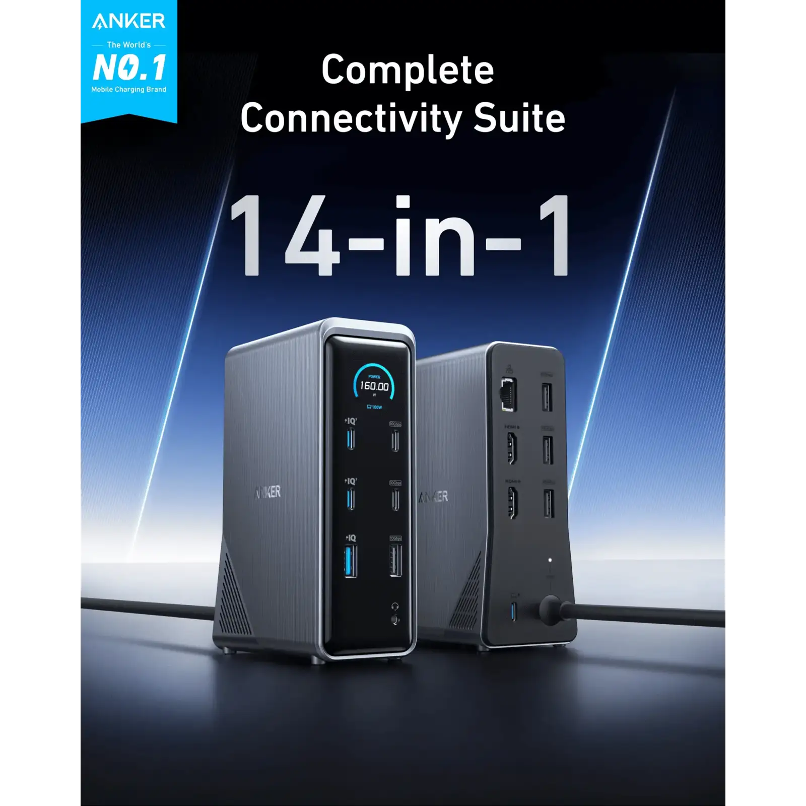 Док-станція Anker Prime Charging Docking Station 14-in-1 Black UA