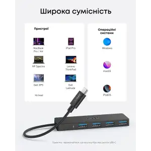 Перехідник Anker PowerExpand Direct 4-in-1 USB-C PD Media Hub UA